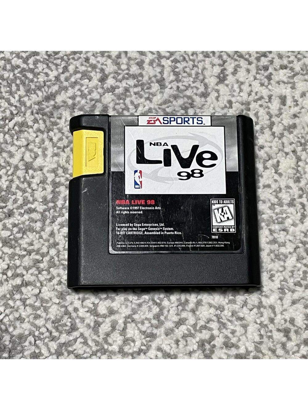 NBA Live 98 (Sega Genesis, 1997) - Tested Working